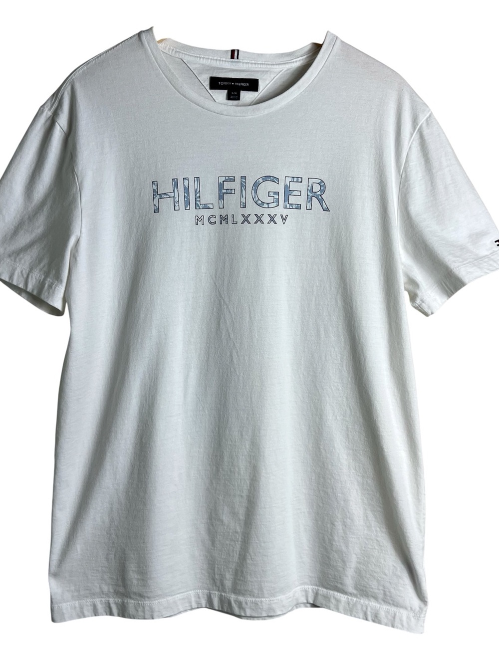 Tommy Hilfiger Vintage White Short Sleeve Tee Men’s Large